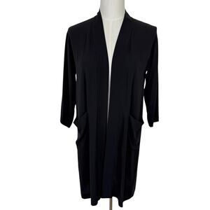 Eileen Fisher Classic Black Open-Front Women's Cardigan